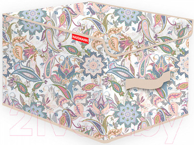 Кофр для хранения Hausmann HM-A-12-5-1 (бежевый/принт)