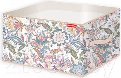 Кофр для хранения Hausmann HM-A-12-6-1 (бежевый/принт)