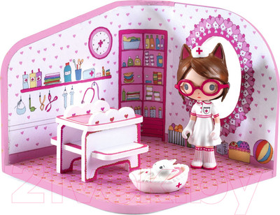 Комплект аксессуаров для кукольного домика Djeco Кабинет Милоу / DJ06956