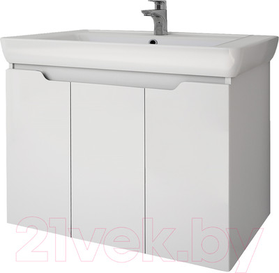Тумба под умывальник Dreja Q Plus D 80 / 99.1006 (белый глянец)