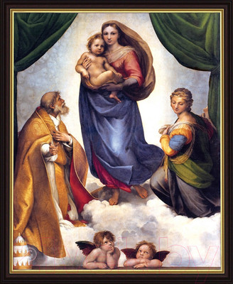 Картина Декарт Сикстинская мадонна Рафаэль 8Л1850 (в раме)