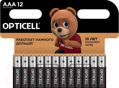 Комплект батареек Opticell Basic AAA 5051011 (12шт)