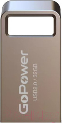 USB flash накопитель GoPower Mini 32GB USB2.0 / 00-00027358 (серебристый)