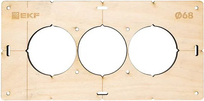 Шаблон разметочный EKF Для подрозетников / sh-d68-3