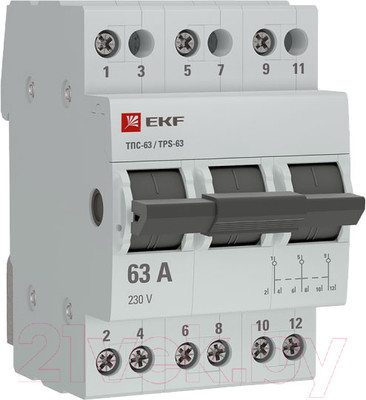Переключатель EKF PROxima ТПС-63 3P 63А / TPS363