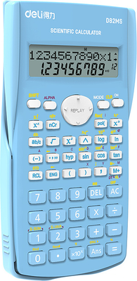 Калькулятор Deli Core / D82MS (голубой)