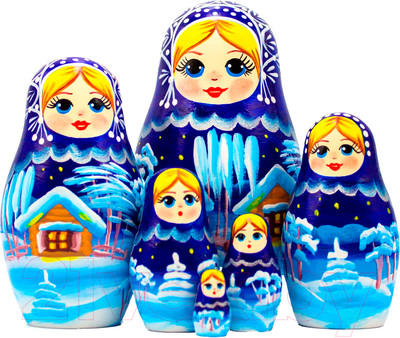 Матрешка сувенирная Брестская Фабрика Сувениров Русские рождественские матрешки / 6330