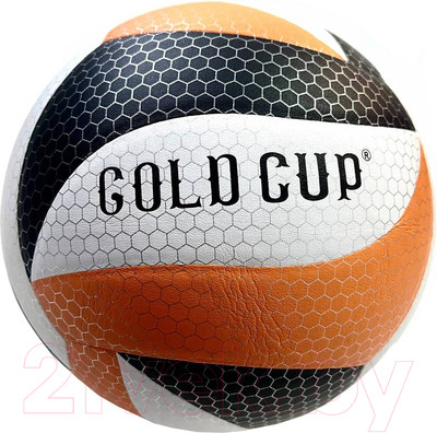 Мяч волейбольный Gold Cup VV-18 (белый/черный/оранжевый)