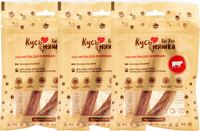Набор лакомств для собак Кусьняшка Корень бычий (3уп)