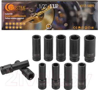 Набор головок слесарных Forstime FT-4117-5MPB