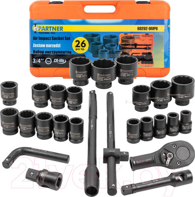 Универсальный набор инструментов Partner PA-68262-9MPB (57958)