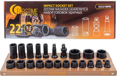 Набор головок слесарных Forstime FT-50221MPB(57681)