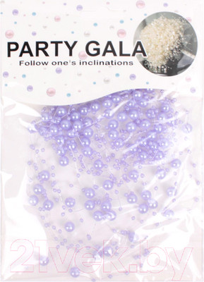 Набор украшений для праздника Darvish Бусы на леске / DV-H-1632-4 (сиреневый)