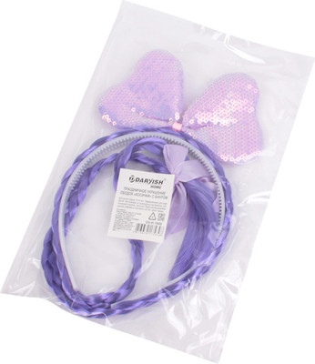 Украшение для праздника Darvish Ободок. Косичка с бантом / DV-H-1800 