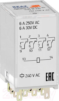 Реле промежуточное КЭАЗ OptiRel G RP55-34-220D-6-CO / 281138