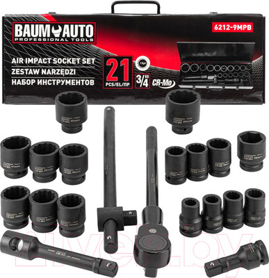 Универсальный набор инструментов BaumAuto BM-6212-9MPB