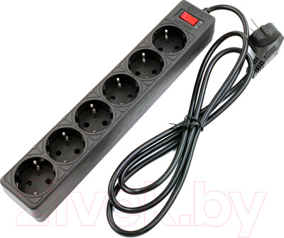Сетевой фильтр 5bites SP6B-530 6S (6 розеток, 3м, черный)
