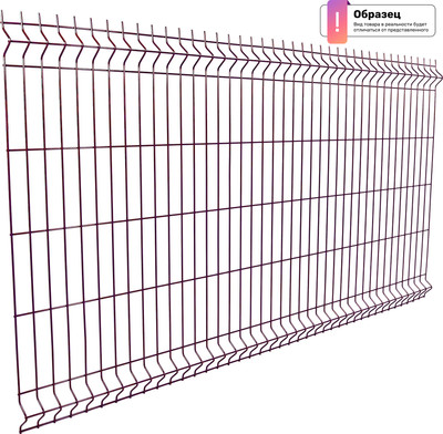 3D панель заборная Белзабор Medium RAL 8017 GL 1230x2500мм