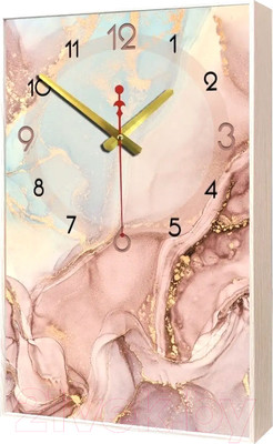 Настенные часы Декарт Розовый мрамор 8Ч0003