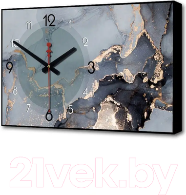 Настенные часы Декарт Мрамор в серых тонах 8Ч0015