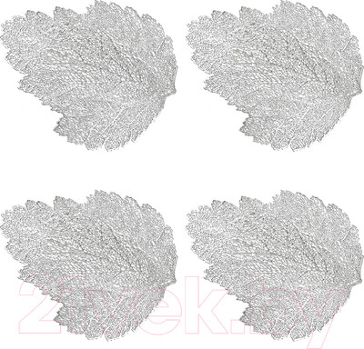 Плейсмат Nouvelle Серебряный листок / 9903070-Н4 (4шт)