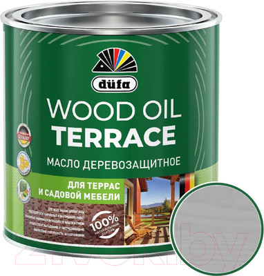 Масло для древесины Dufa Wood Oil Terraсe (900мл, серый)