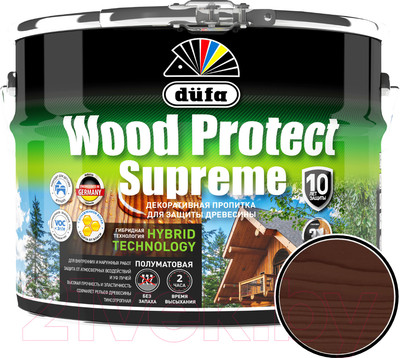 Пропитка для дерева Dufa Wood Protect Supreme (9л, палисандр)