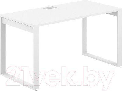 Письменный стол Norden 140x70x75 / AG.105.WH.L.72.WH (белый/серебристый/белый)