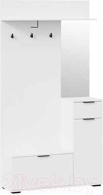 Секция в прихожую ТриЯ Эвита комбинированная Тип 1 (белый ясень)