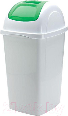 Мусорное ведро Bama Cont/Europa Lt.33 Bianco (33л, белый/зеленый)