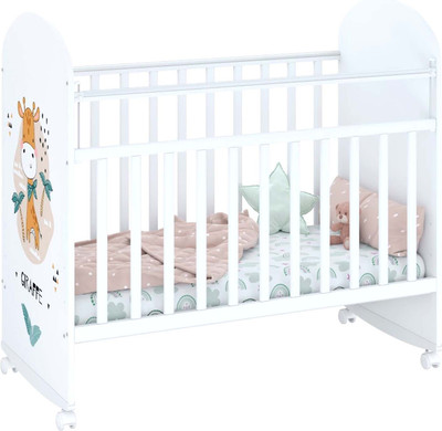 Детская кроватка Фея 701 Жирафик / 0002549.9.16 (белый)