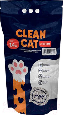 Наполнитель для туалета Clean Cat Эконом Комкующийся (7кг)