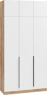 Шкаф Soma Lord Black 3-х створчатый 120x240 (дуб крафт золотой/белый)