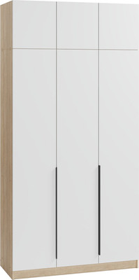 Шкаф Soma Lord Black 3-х створчатый 120x240 (дуб сонома/белый)