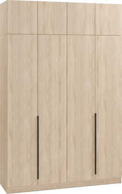 Шкаф Soma Lord Black 4-х створчатый 160x240 (дуб сонома)