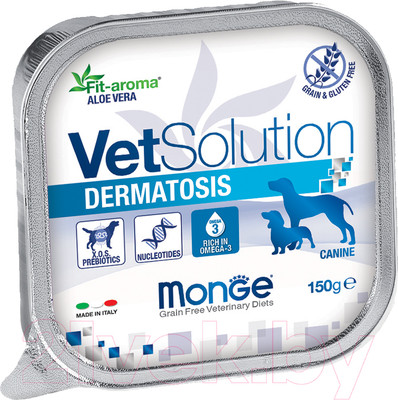 Влажный ветеринарный корм для собак Monge Vet Solution Dermatosis (150г)