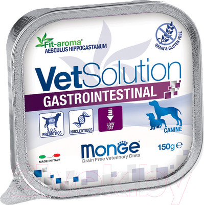 Влажный ветеринарный корм для собак Monge Vet Solution Gastrointestinal (150г)