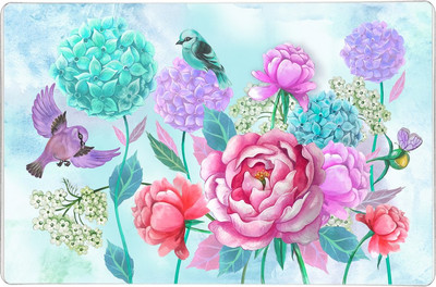 Разделочная доска Мультидом Пионы и птички VL48-75