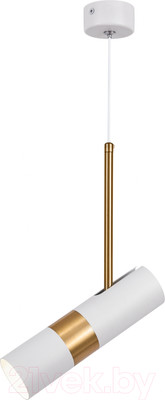 Потолочный светильник ЭРА PL33 WH/GD MR16 GU10 / Б0061381 (белый/золото)
