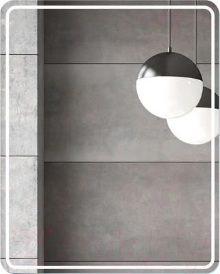 Зеркало Алмаз-Люкс Manila 10080s-6 (100x80см, с подсветкой и сенсорной кнопкой)