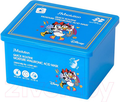 Набор масок для лица JMsolution Disney Quick Routine Moisture Hyaluronic Acid Mask (30шт)