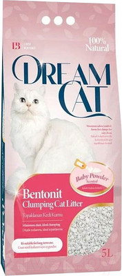Наполнитель для туалета Dream Cat Бентонитовый Baby Pouder (5л)
