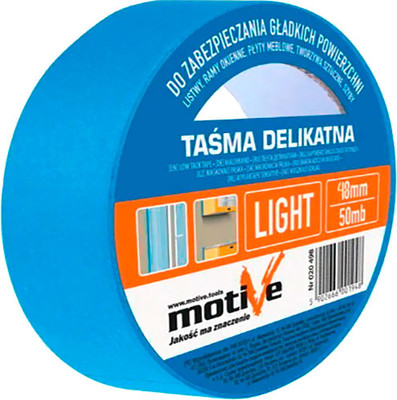 Лента малярная Motive Для деликатных работ 0.048x50м / 020500 (голубой)