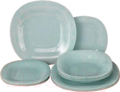 Набор столовой посуды Luminarc Neo Carine Brush Mania Turquoise V6064 (12пр)
