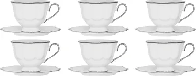 Набор для чая/кофе Lenardi Magnolia Silver 205-589 (12пр)