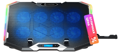 Подставка для ноутбука Evolution LCS-07 RGB с активным охлаждением