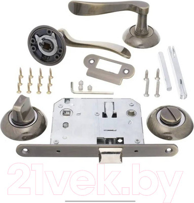 Ручка дверная Lorena 381SN/70 завертка (белый никель, механизм L70)