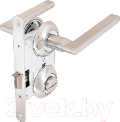 Ручка дверная Lorena 71SN/70 завертка (белый никель, механизм L70)