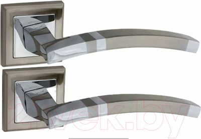 Ручка дверная VERDI 12SN/70 завертка (белый никель, механизм L70)