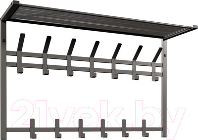 Вешалка для одежды ЗМИ Торонто 32 с полкой / ВСПТ32 (графит)